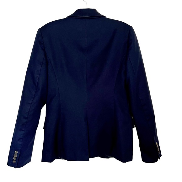 J. Crew Women's Navy Blue Blazer/Suit Jacket, Double button, Cotton, Size 4 - Picture 4 of 15